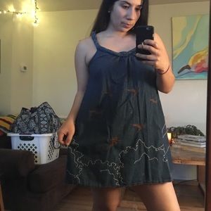 Embroidered Bird Dress